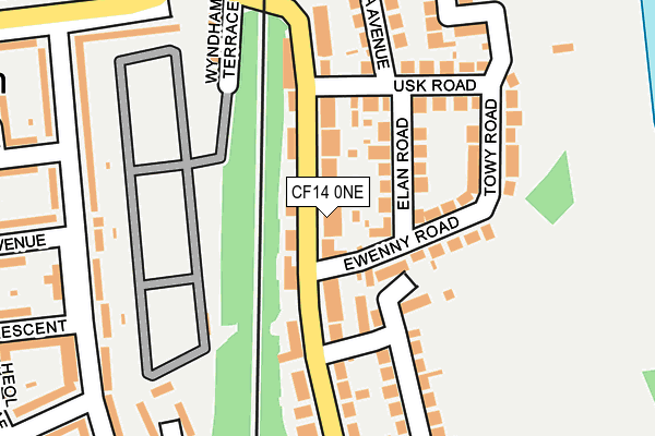 CF14 0NE map - OS OpenMap – Local (Ordnance Survey)