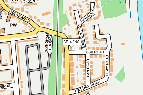 CF14 0NG map - OS OpenMap – Local (Ordnance Survey)