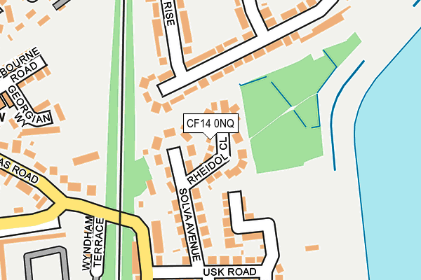 CF14 0NQ map - OS OpenMap – Local (Ordnance Survey)