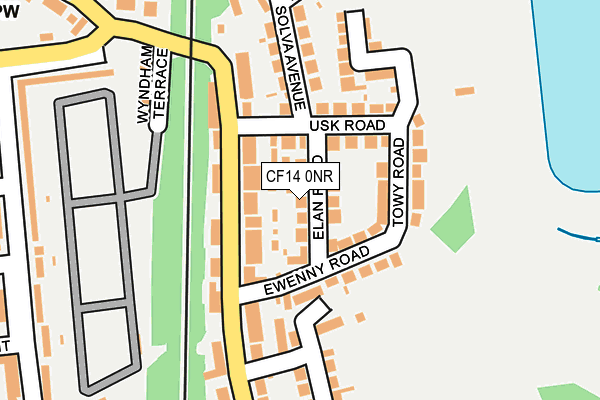 CF14 0NR map - OS OpenMap – Local (Ordnance Survey)