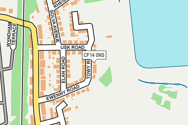 CF14 0NS map - OS OpenMap – Local (Ordnance Survey)