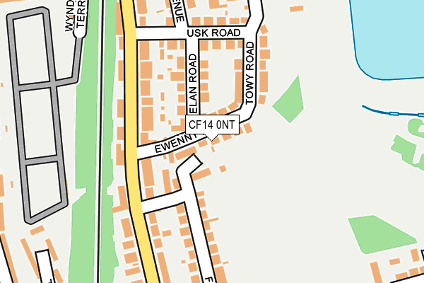 CF14 0NT map - OS OpenMap – Local (Ordnance Survey)