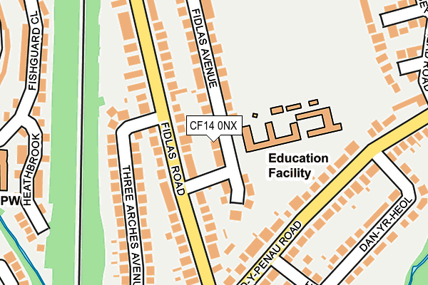 CF14 0NX map - OS OpenMap – Local (Ordnance Survey)