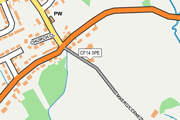 CF14 0PE map - OS OpenMap – Local (Ordnance Survey)