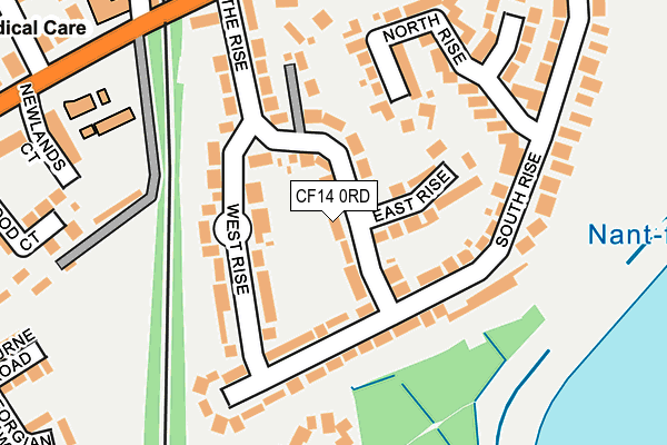 CF14 0RD map - OS OpenMap – Local (Ordnance Survey)