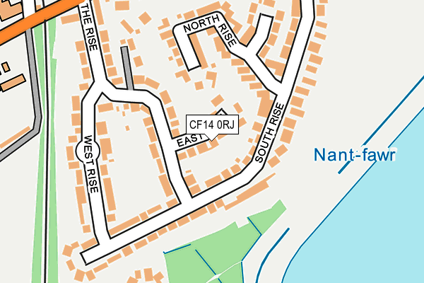 CF14 0RJ map - OS OpenMap – Local (Ordnance Survey)