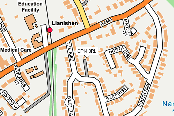 CF14 0RL map - OS OpenMap – Local (Ordnance Survey)