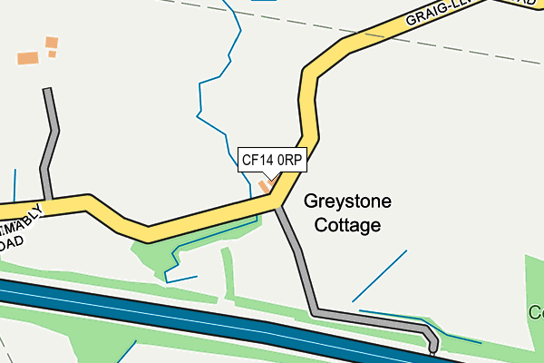 CF14 0RP map - OS OpenMap – Local (Ordnance Survey)