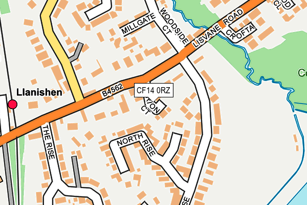 CF14 0RZ map - OS OpenMap – Local (Ordnance Survey)