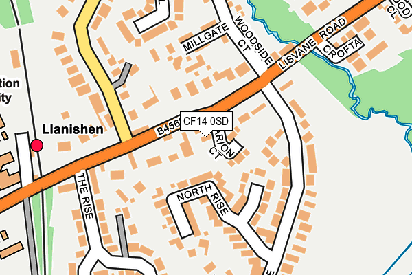 CF14 0SD map - OS OpenMap – Local (Ordnance Survey)