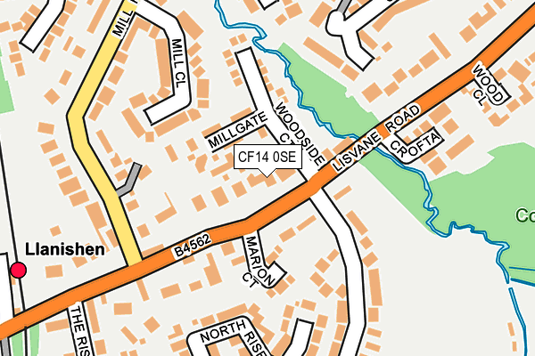 CF14 0SE map - OS OpenMap – Local (Ordnance Survey)