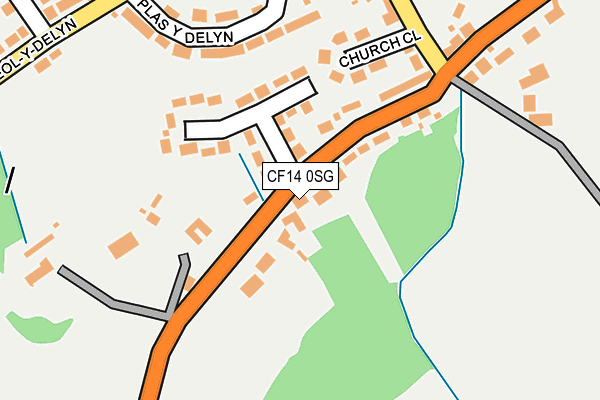 CF14 0SG map - OS OpenMap – Local (Ordnance Survey)