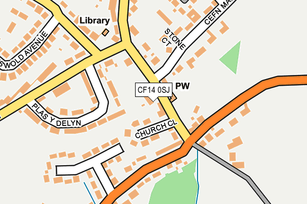 CF14 0SJ map - OS OpenMap – Local (Ordnance Survey)