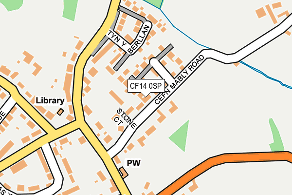 CF14 0SP map - OS OpenMap – Local (Ordnance Survey)