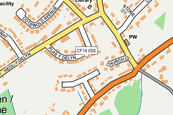 CF14 0SS map - OS OpenMap – Local (Ordnance Survey)