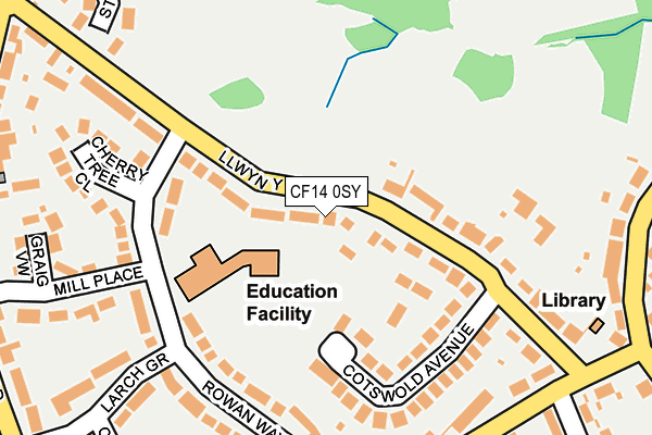 CF14 0SY map - OS OpenMap – Local (Ordnance Survey)