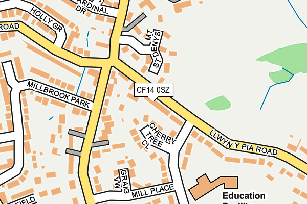 CF14 0SZ map - OS OpenMap – Local (Ordnance Survey)