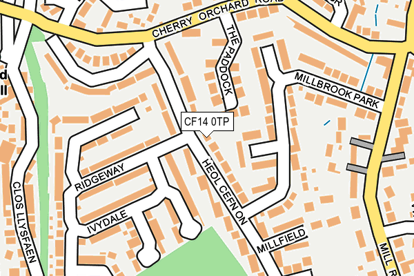 CF14 0TP map - OS OpenMap – Local (Ordnance Survey)