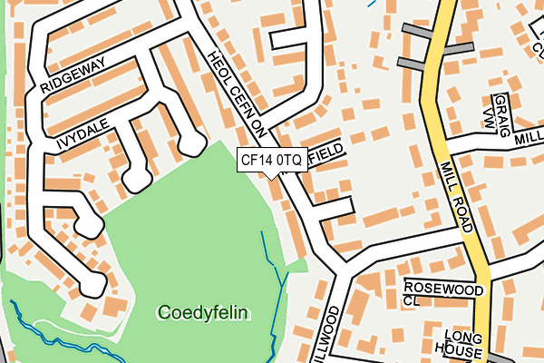 CF14 0TQ map - OS OpenMap – Local (Ordnance Survey)