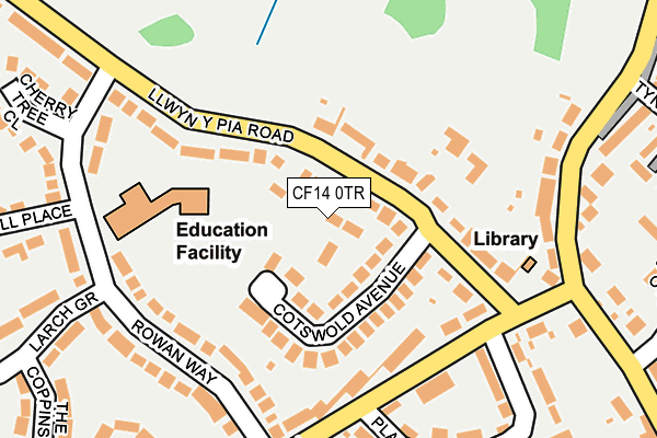 CF14 0TR map - OS OpenMap – Local (Ordnance Survey)