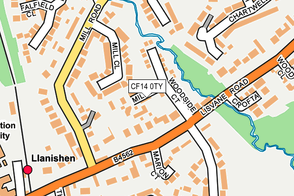 CF14 0TY map - OS OpenMap – Local (Ordnance Survey)