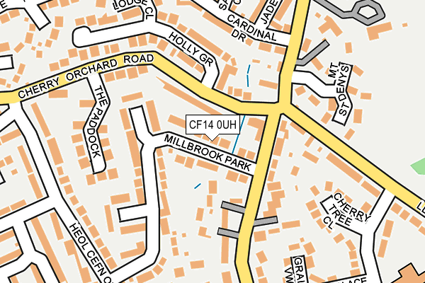 CF14 0UH map - OS OpenMap – Local (Ordnance Survey)