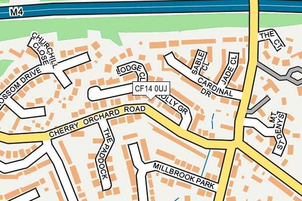 CF14 0UJ map - OS OpenMap – Local (Ordnance Survey)