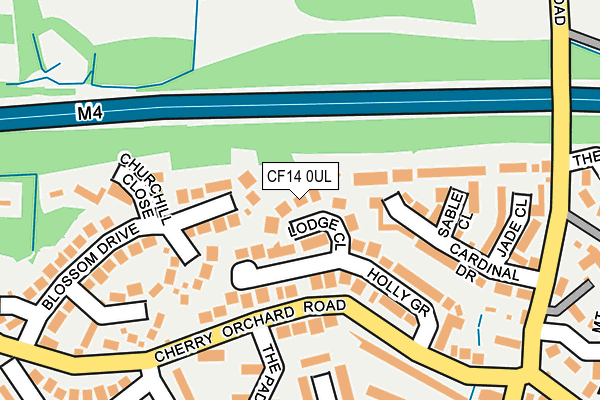 CF14 0UL map - OS OpenMap – Local (Ordnance Survey)