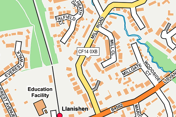 CF14 0XB map - OS OpenMap – Local (Ordnance Survey)