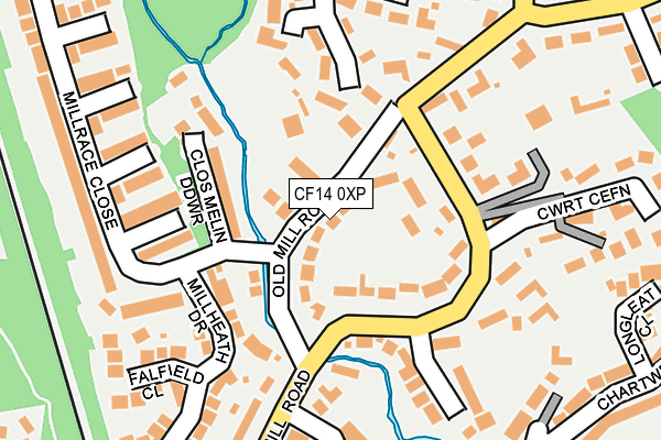 CF14 0XP map - OS OpenMap – Local (Ordnance Survey)