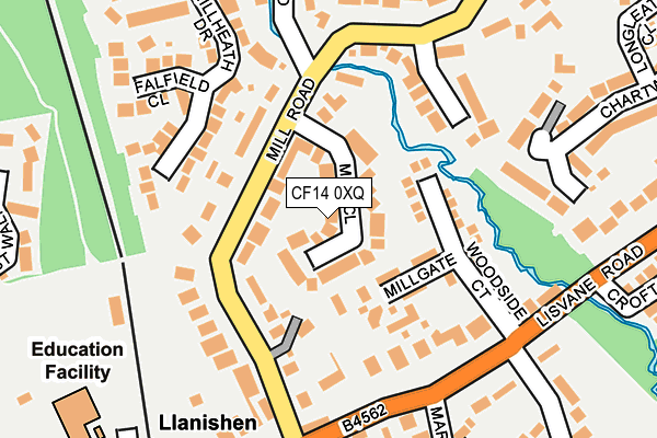 CF14 0XQ map - OS OpenMap – Local (Ordnance Survey)