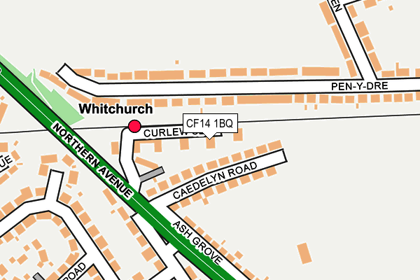 CF14 1BQ map - OS OpenMap – Local (Ordnance Survey)
