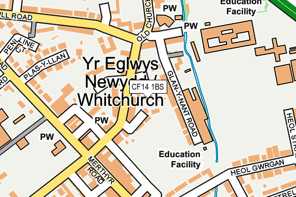 CF14 1BS map - OS OpenMap – Local (Ordnance Survey)