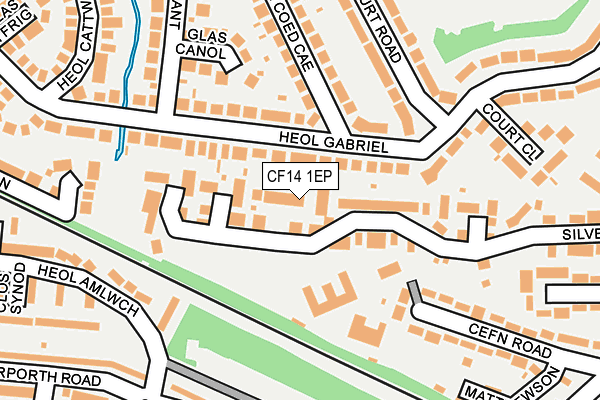 CF14 1EP map - OS OpenMap – Local (Ordnance Survey)