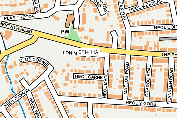 CF14 1HA map - OS OpenMap – Local (Ordnance Survey)