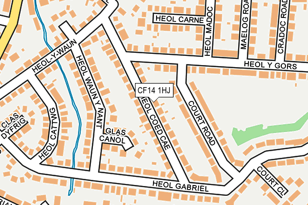 CF14 1HJ map - OS OpenMap – Local (Ordnance Survey)