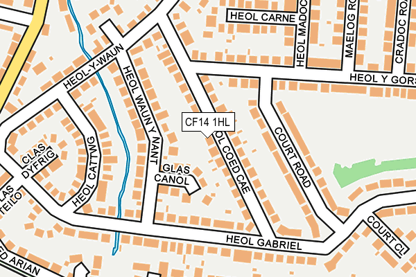 CF14 1HL map - OS OpenMap – Local (Ordnance Survey)