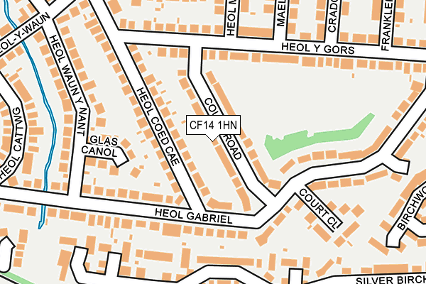 CF14 1HN map - OS OpenMap – Local (Ordnance Survey)