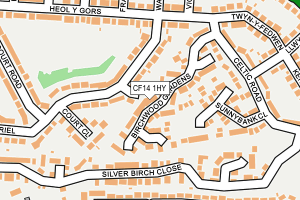 CF14 1HY map - OS OpenMap – Local (Ordnance Survey)