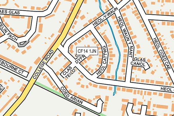 CF14 1JN map - OS OpenMap – Local (Ordnance Survey)