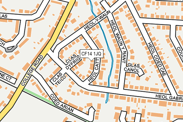 CF14 1JQ map - OS OpenMap – Local (Ordnance Survey)
