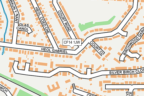CF14 1JW map - OS OpenMap – Local (Ordnance Survey)