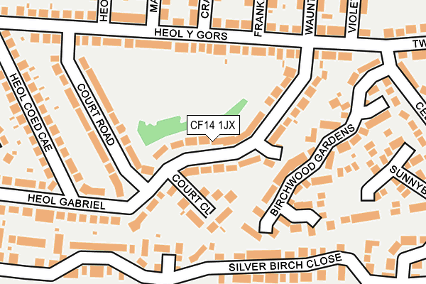 CF14 1JX map - OS OpenMap – Local (Ordnance Survey)