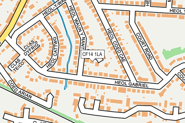 CF14 1LA map - OS OpenMap – Local (Ordnance Survey)