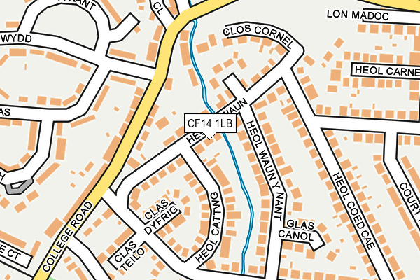 CF14 1LB map - OS OpenMap – Local (Ordnance Survey)