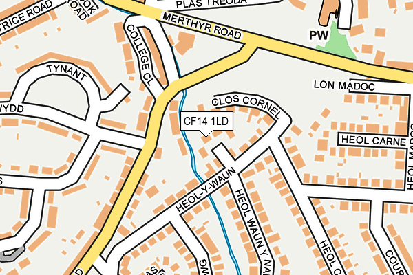 CF14 1LD map - OS OpenMap – Local (Ordnance Survey)