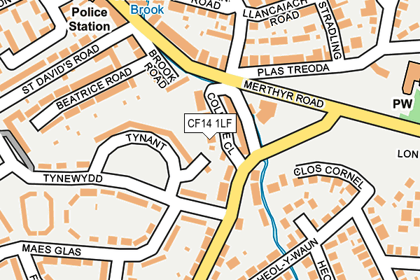 CF14 1LF map - OS OpenMap – Local (Ordnance Survey)