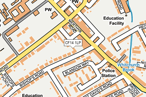 CF14 1LP map - OS OpenMap – Local (Ordnance Survey)