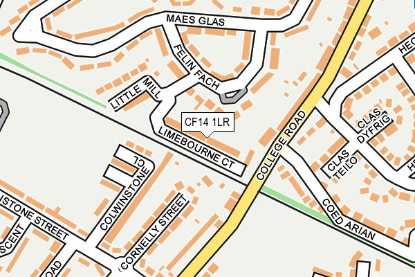 CF14 1LR map - OS OpenMap – Local (Ordnance Survey)
