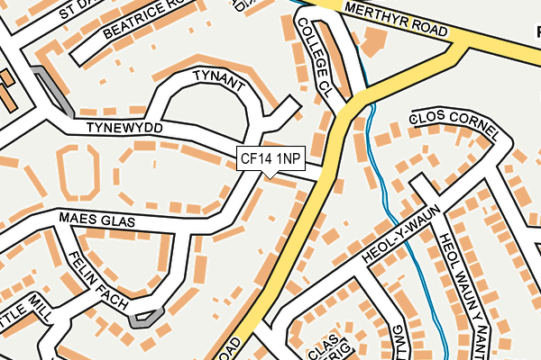 CF14 1NP map - OS OpenMap – Local (Ordnance Survey)